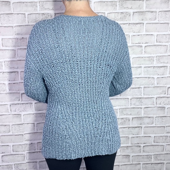💙Like New |•Z SUPPLY•| Blue Loose Knit Oversize Sweater Size XS-Medium - Picture 5 of 13
